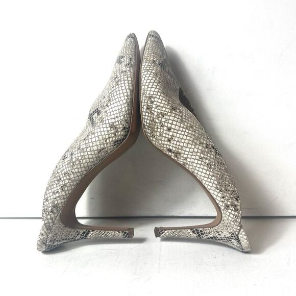 Vince Camuto Snake Skin Print Womens Sz 9.5 M Leather Stiletto Heels Pointed Toe - Picture 5 of 11